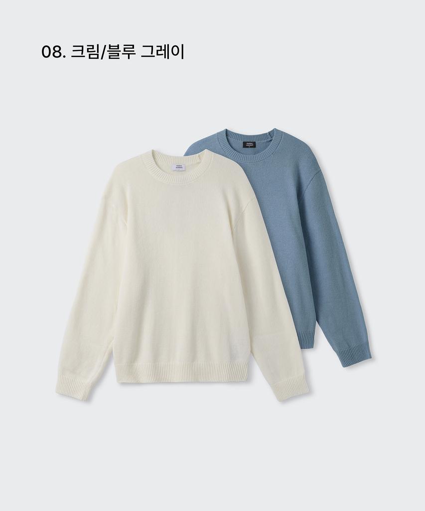 Musinsa Standard Essential Crew Neck Knit 2-Pack (Type A)