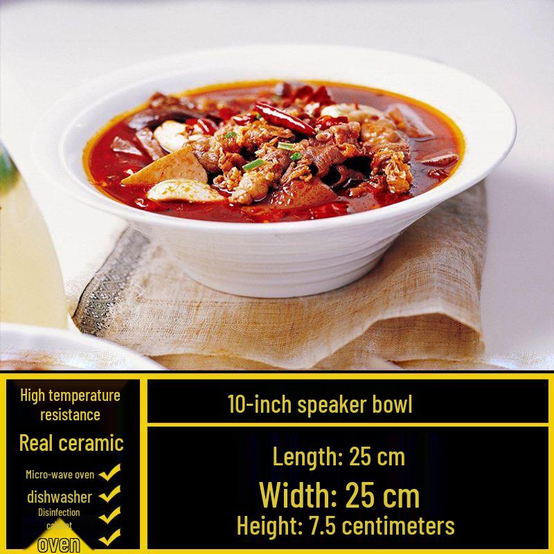 Creative Irregular Ceramic 10-inch Trumpet Serving Bowl