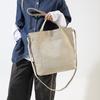 Chic Minimalist Fashionable Tote Bag For Women With Soft Corduroy Material