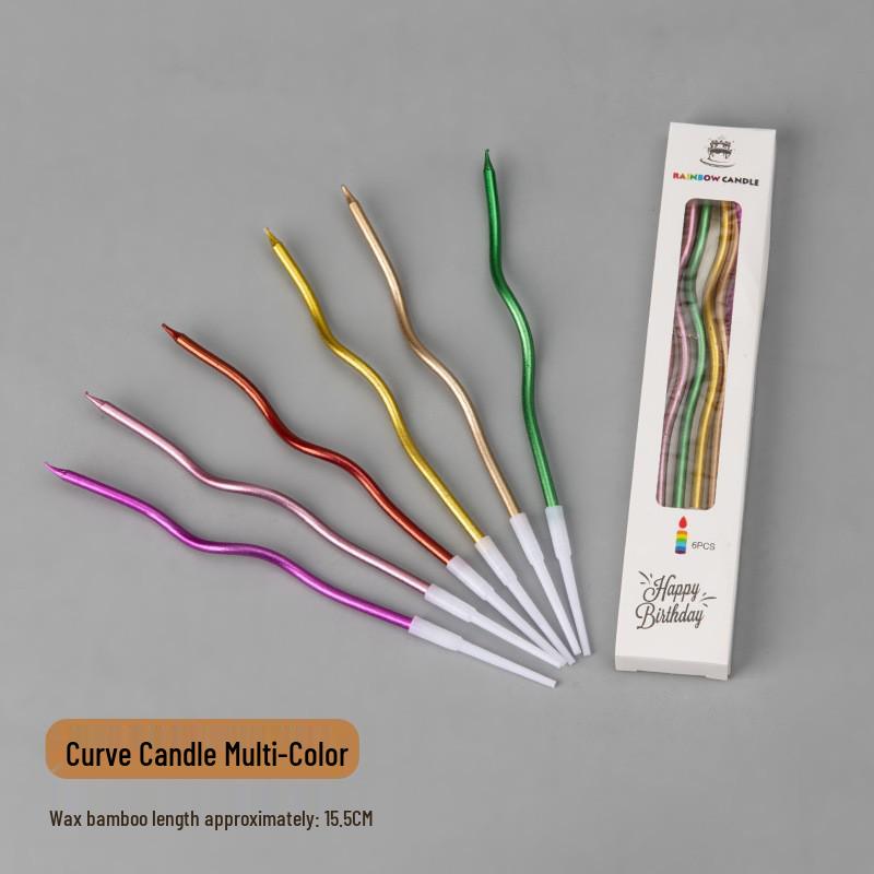 Black and White Curve Cake Toppers for Birthday, Mother's Day, & Christmas