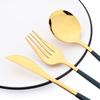 20Pcs Gold Dinnerware Set Knife Dessert Fork Spoons Cutlery Flatware High Quality Stainless Steel Silverware Kitchen Tableware