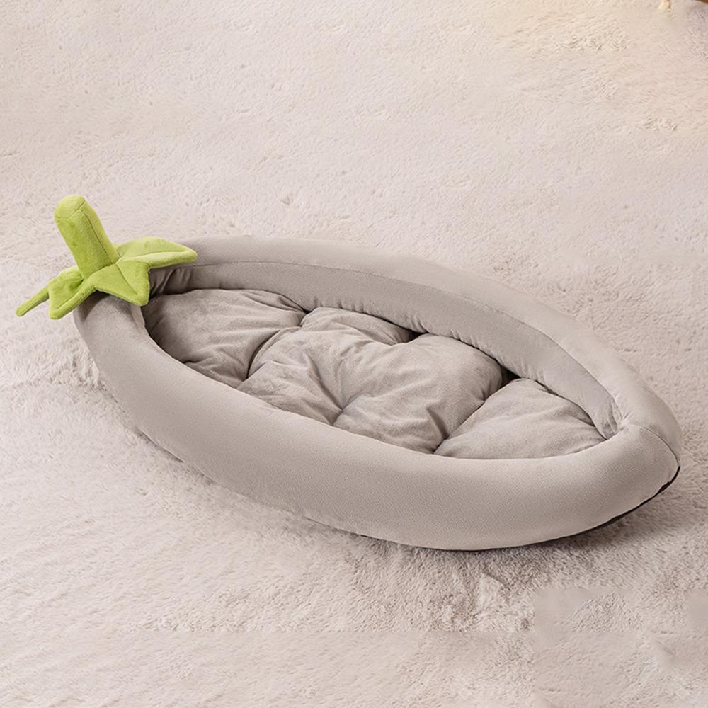 

Eggplant Shape Pet Bed Removable Cat Dog Mats Creative Cat Sofa For Small Dogs Cats серый