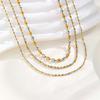 Classic Olive Bead Chain Necklace for Women,Minimalist Stainless Steel Necklaces,Trendy Jewelry Gift