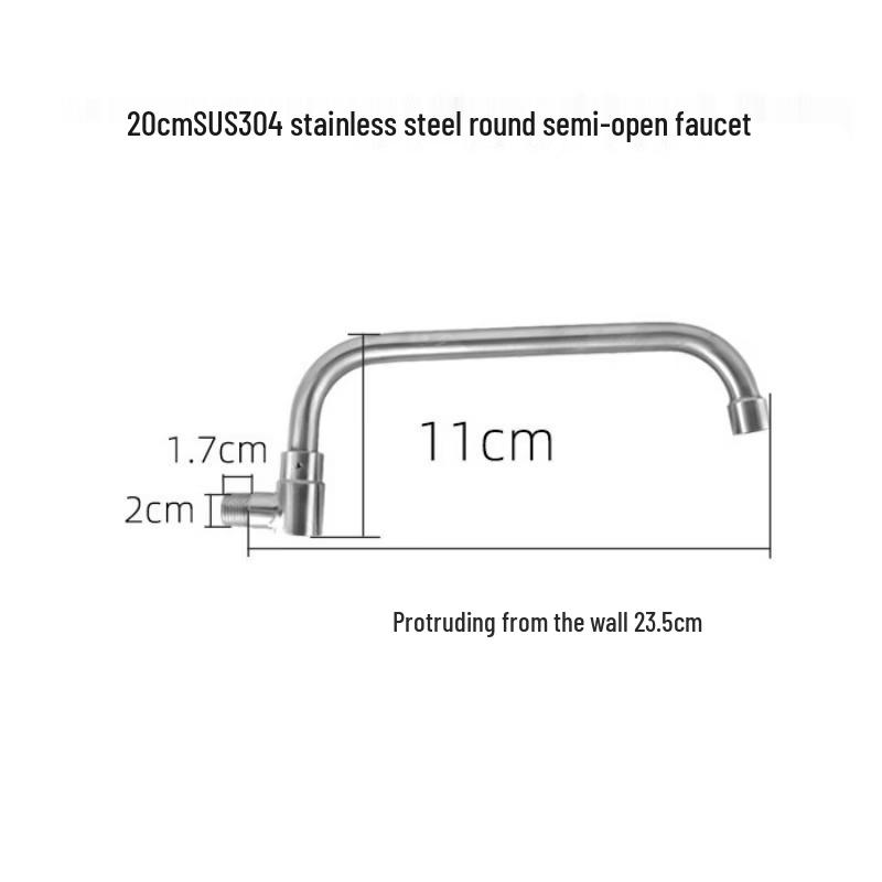 TLXT304 Stainless Steel Semi-Automatic Kitchen Faucet