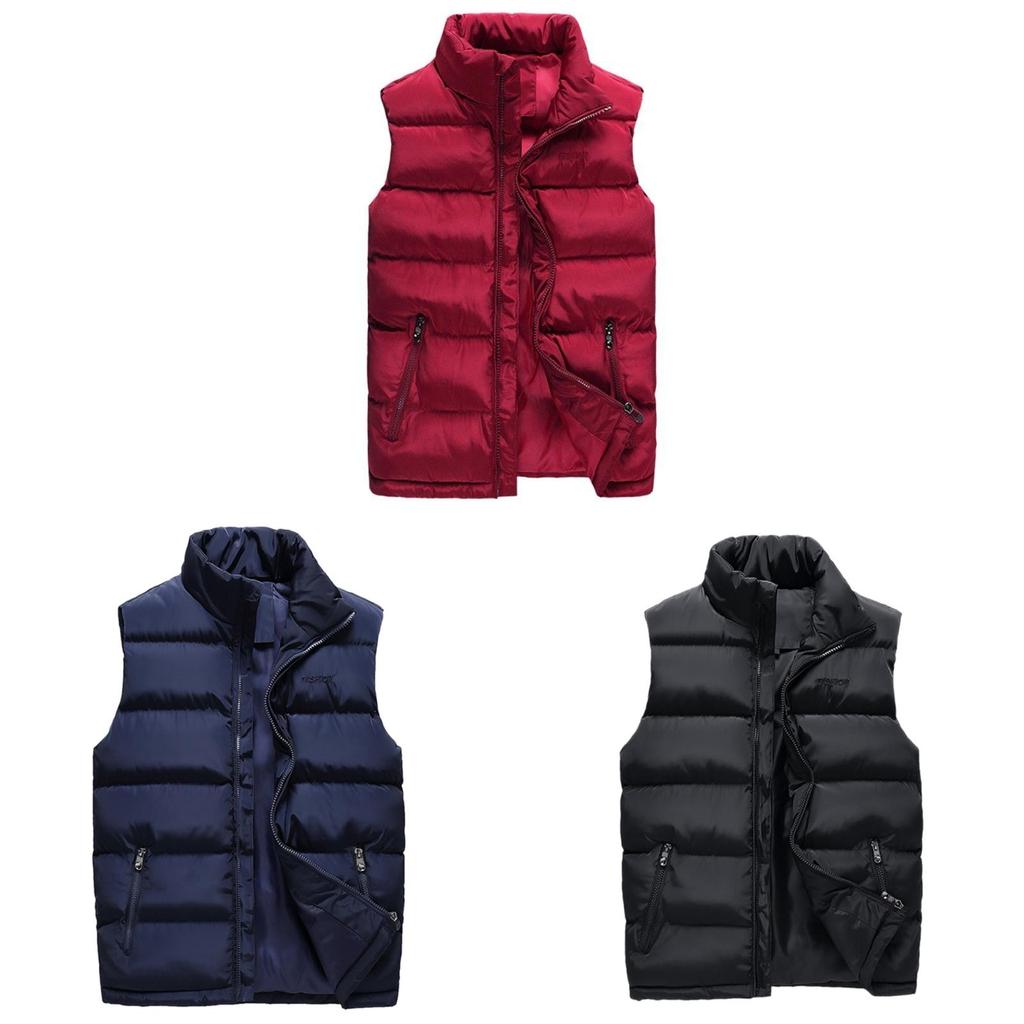 Premium Men's Winter Down Quilted Vest Cozy Sleeveless Padded Jacket For Ultimate Warmth