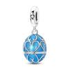 Original 925 Sterling Silver Bead Charm Open able Easter Egg Pendant Fit Original Bracelet Necklace For Women DIY Jewelry Gift