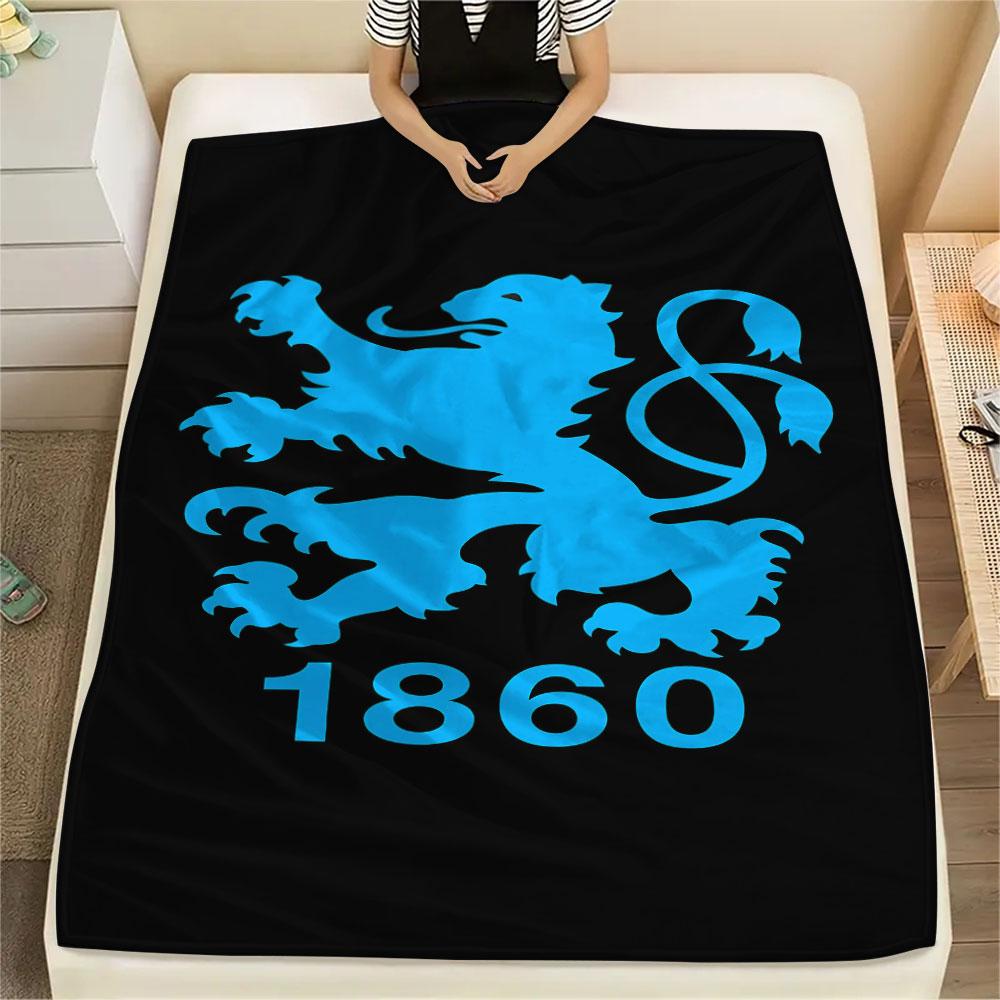 1PC TSV 1860 Munich Patterned Flannel Blanket Suitable For All Seasons for Home Decor Warmth and Comfort Gifts Holiday Present