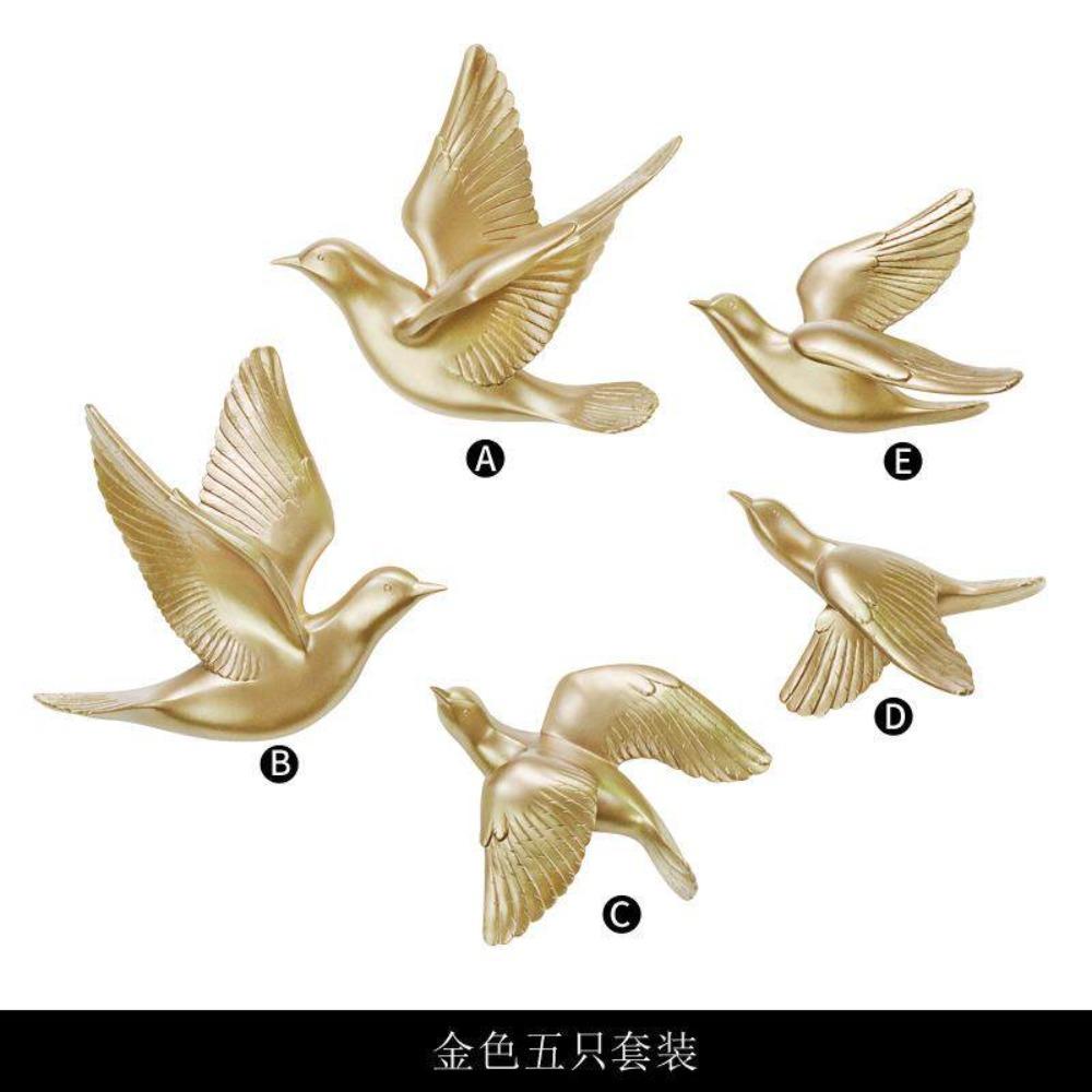 Europäischer dreidimensionaler Vogel-Wandschmuck Schwalbe Wandbehang Abstrakte Tierornamente Heimwanddekoration