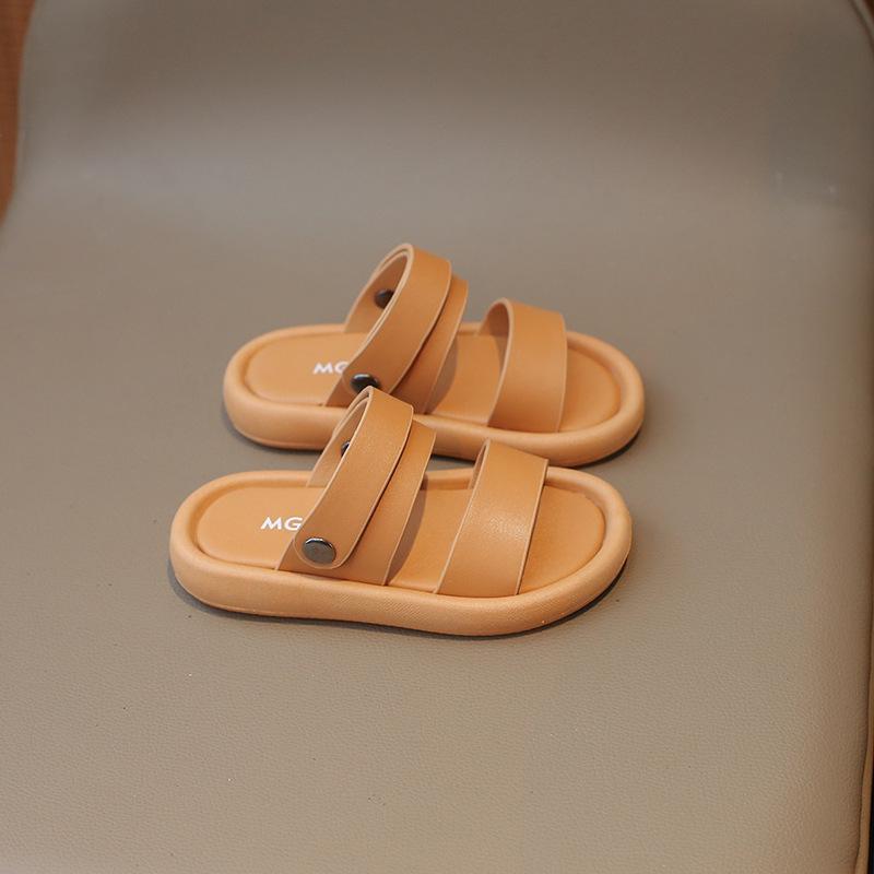 

Summer Little Kids Soft Sole Sandals, Boys Beach Shoes Baby Casual Slippers 30 світло-коричневого кольору