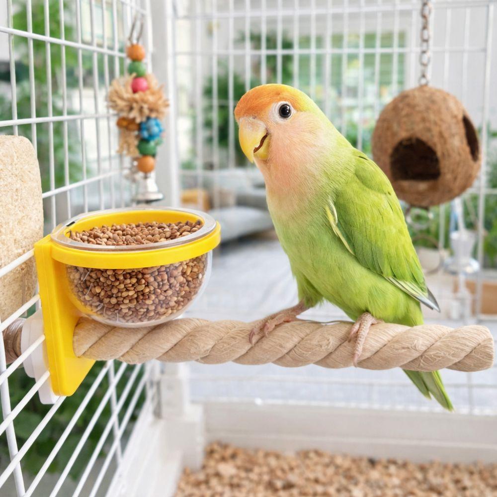 Paw Grinding Bird Feeding Cup Wear-resistant Bird Perch Stand  Pet Bird Supplies