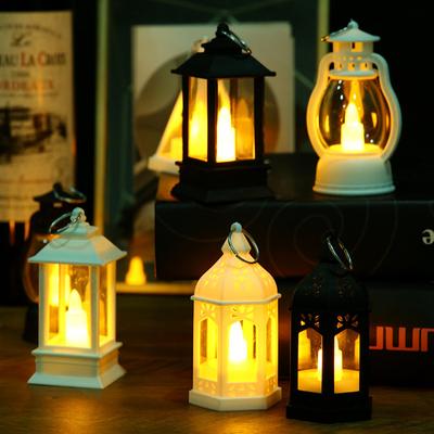 Vánoční dekorace Svíčky Noční světlo Svícen Lampa Vintage Závěsná světla LED Lucerna
