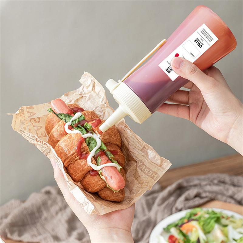 Kitchen Leak-proof Dust-proof Sauce Bottle Household Seasoning Ketchup Salsa Cream Oyster Sauce Bottle Single Hole/5 Holes