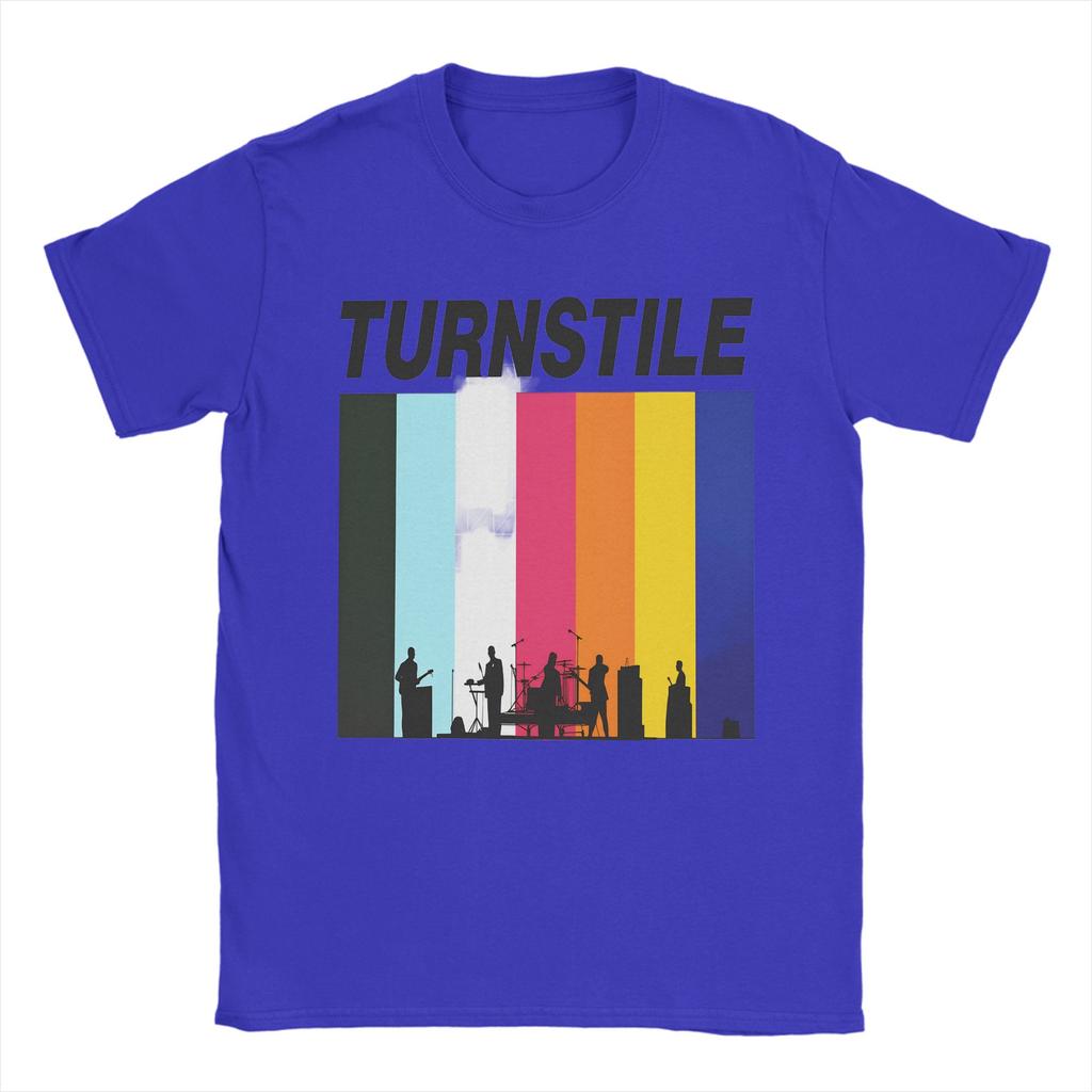 Turnstile DOUBLE RAINBOW T Shirt for Men Cotton Leisure T-Shirts Crewneck Tees Short Sleeve Clothes Gift Idea