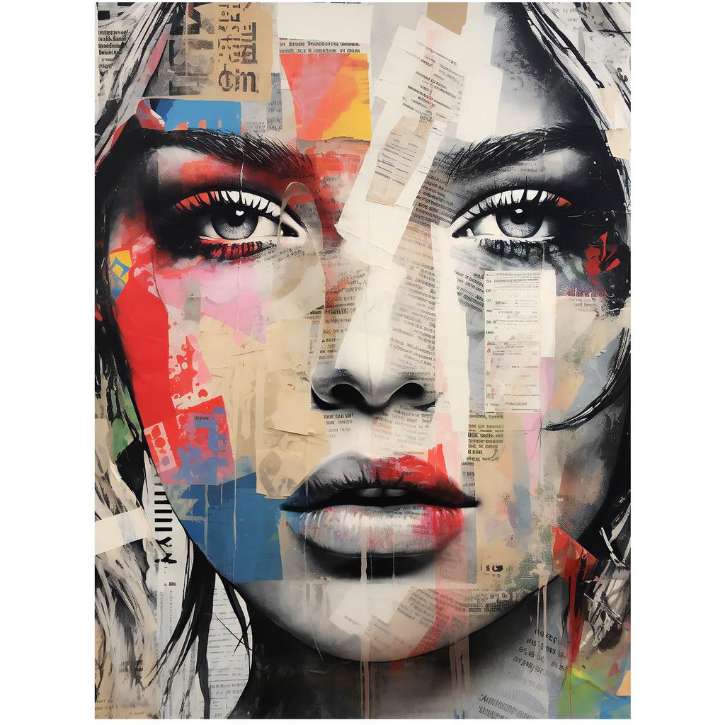 Mozaika Emocji Mozaika Emocji, 50X70 Cm, Rama Drewniana Jasny Dąb, Papier Matowy 230 Gsm