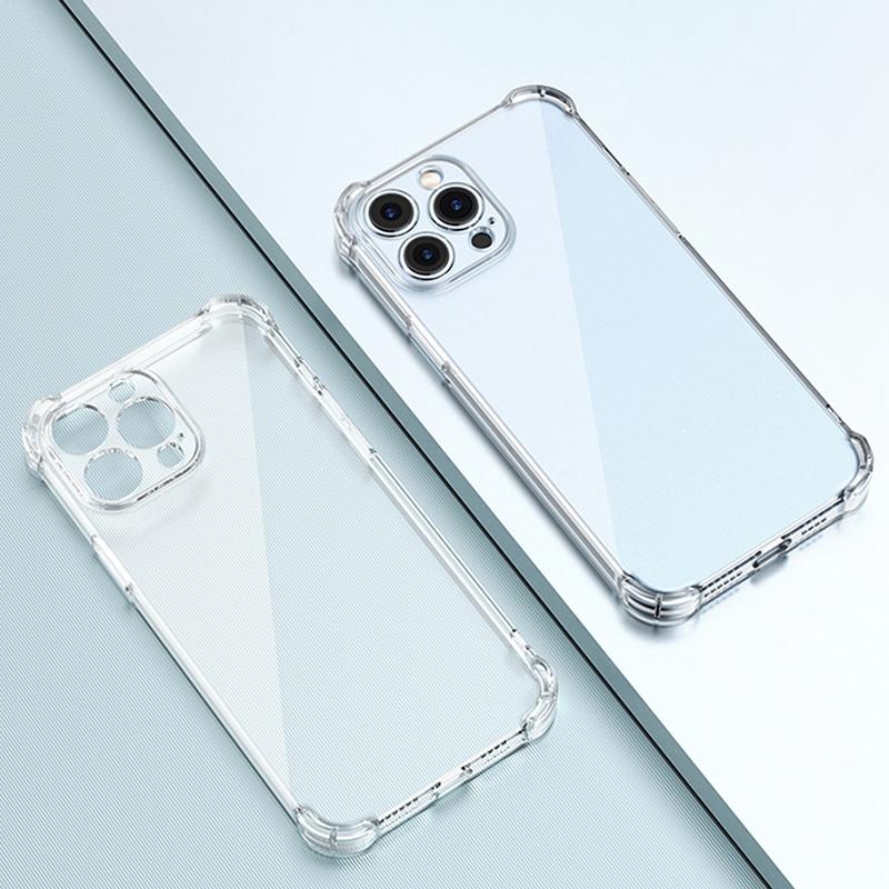 Shockproof Clear Phone Case For iPhone17 16 15 14 13 12 11 Pro Max 16 Plus 13 Mini X XR XS Max 6 6s 7 8 Plus SE Airbag Transparent Soft TPU Cover