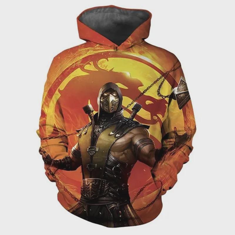 Autumn/Winter 3D-printed Hooded Sweatshirt—a Unisex, Street-style Piece Featuring A Loose, Fleece-lined, and Thickened Pullover Design; Menswear.