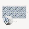 Vinyl Panel with Decor for Kitchen or Bathroom 100x50 cm Floral Pattern in Tiles