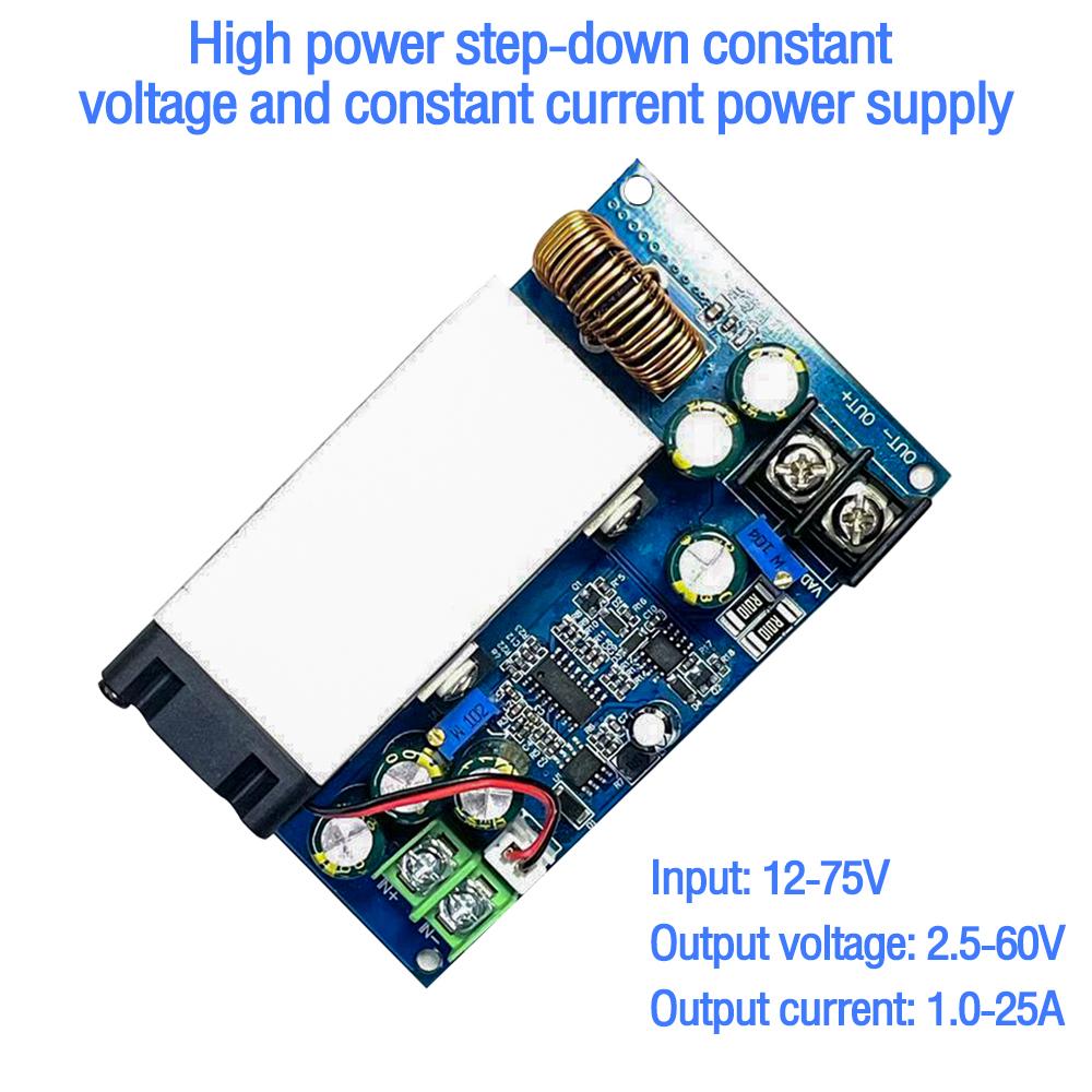 600W Adjustable DC-DC Buck Converter Module 12-75V To 2.5-60V Step Down Constant Voltage Regulator Constant Current Power Supply
