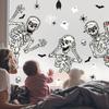 1 Pc Halloween Party Sticker  Ghost Spider Pumpkin Skeleton Sticker for DIY Decroate Window Static Electricity Sticker