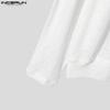 INCERUN Men Autumn Long Sleeve Thin Knitted Pullover Tops Undershirts