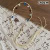 Simple Versatile Hand-Woven Tassel Wooden Beads Belt Ethnic Style Waist Chain Accessories Vacation Waist-Cinching Waist Rope