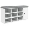 vidaXL White Shoe Rack 102x32x50 Cm Engineered Wood