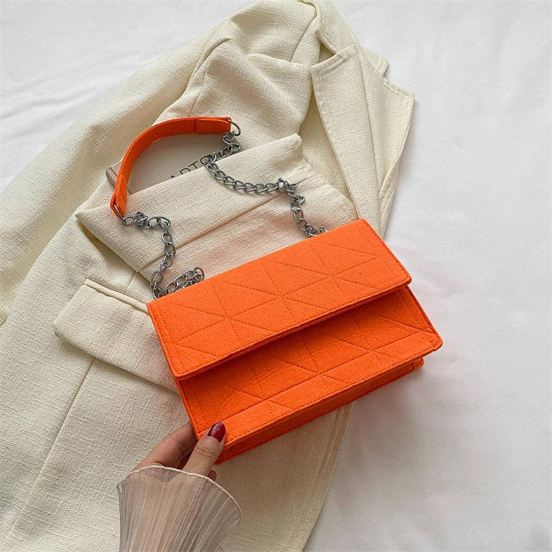 Simple Chain Shoulder Bag Casual Commuter Crossbody Bag New Summer Bag Women's Niche Fashion Square Bag