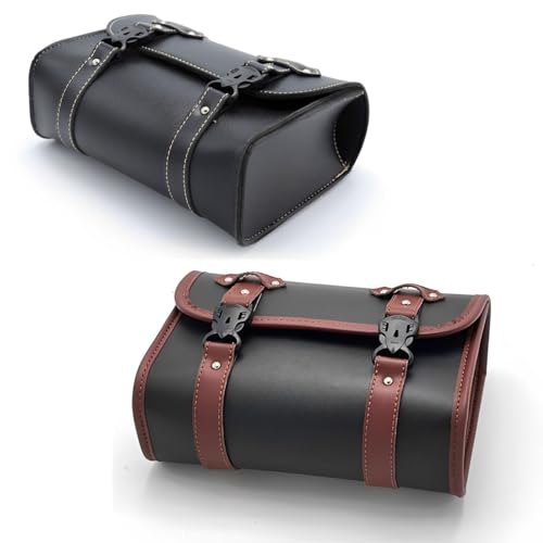 MIMIA Motorcycle Side Bags, Set of 2, Saddlebags, Touring Bags, Tools, Wallets, Small Items, Waterproof (Black, Set of 2)