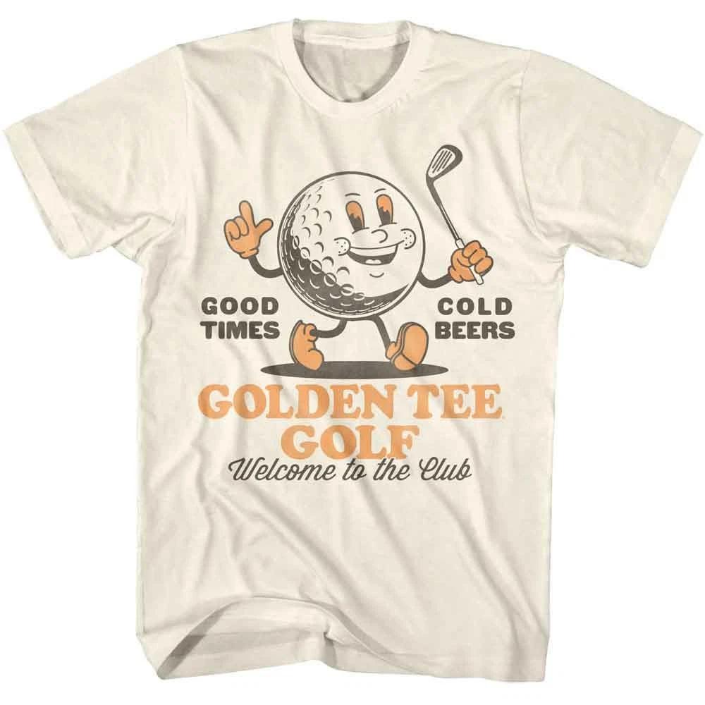 Golden Tee - Golf Ball Cartoon - American Classics - Solid Off-White Short 130