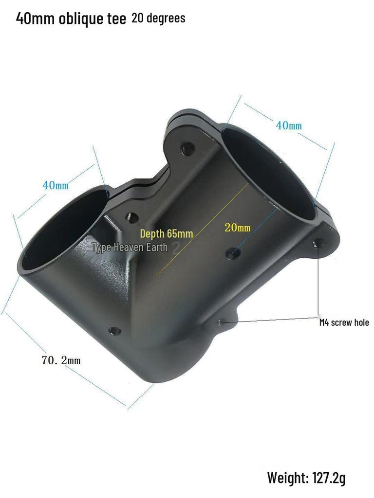 Aluminum Alloy Tee Pipe Clamp for Drone Landing Gear (16/20/25 to 25/30/40)