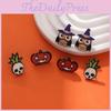 Unique Halloween Acrylic Earrings With Cartoon Skulls And Pumpkins