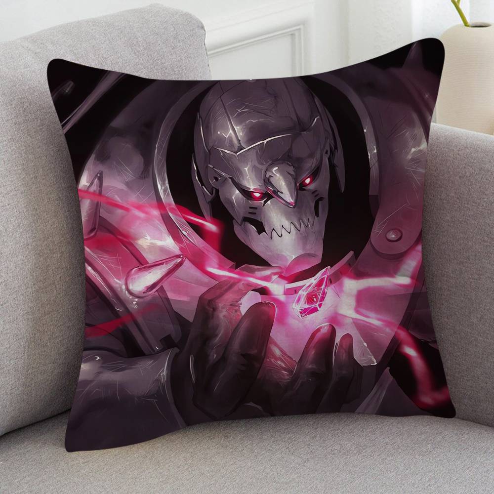 Anime Fullmetal Alchemist Cushion Cover Car Throw Pillow Case For Sofa Car Christmas Gift