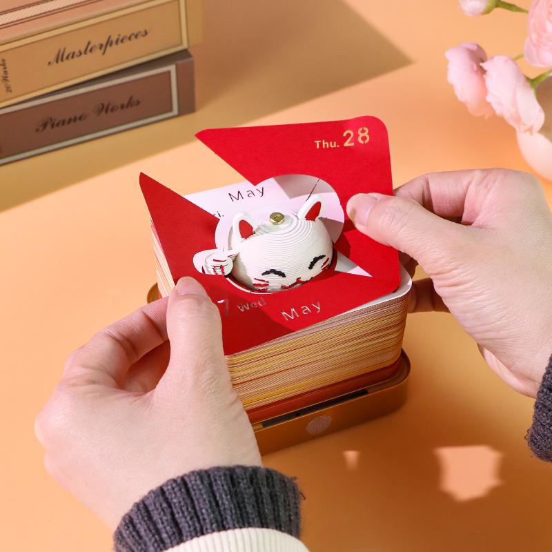 Stay Organized with 2027 LED Light Desk Calendar Featuring 3D and Tear-away Style
