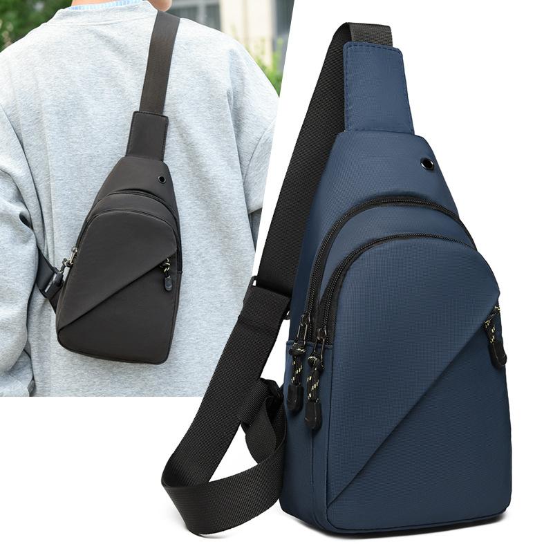 Men's breast bag, multi-functional and fashionable wallet, new large-capacity casual mobile phone small bag, messenger bag.