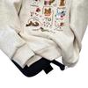 Korean Style Embroidered Dog Hoodie for Women - Cute, Retro, Age-Reducing, Plus Velvet, Autumn/Winter.