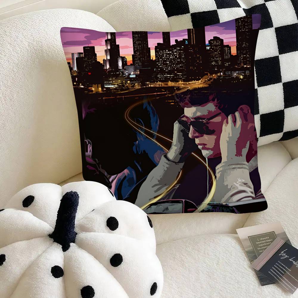 Baby Driver Classic Action Movie Game Pillow Case Square Pillow Bedroom Sofa Leisure Comfort Cushion Car Home Decoration