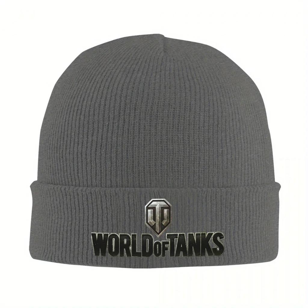 New World Of Tanks Blitz Logo Warm Knitted Cap Hip Hop Bonnet Hat Autumn Winter Outdoor Beanies Hats For Unisex Adult