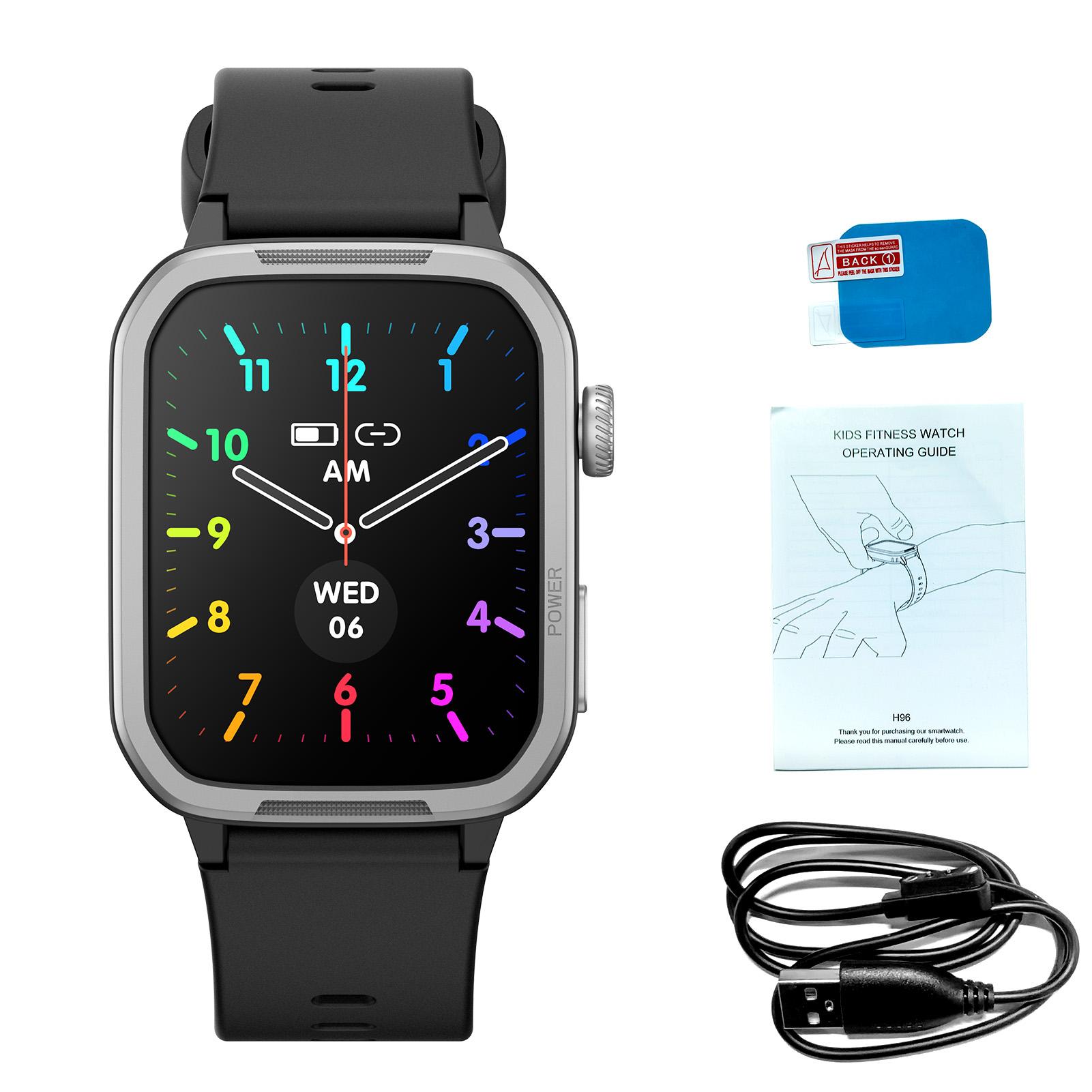 Konnwei Unisex Kids Purple Smart Kids Watch With Puzzle Games 1.54 Touchscreen Multiple Sport Modes 150+ Dials Music Player
