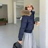 Ladies Down Padded Jacket Lapel Fashion Joker Winter Coat Temperament Korean Women Outwear