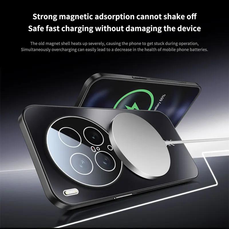Case For VIVO X200 Ultra X200Pro Mini AG Matte Magnetic Wireless Charging Hard Cover For Vivo X200S Y300 Shockproof Bumper Shell