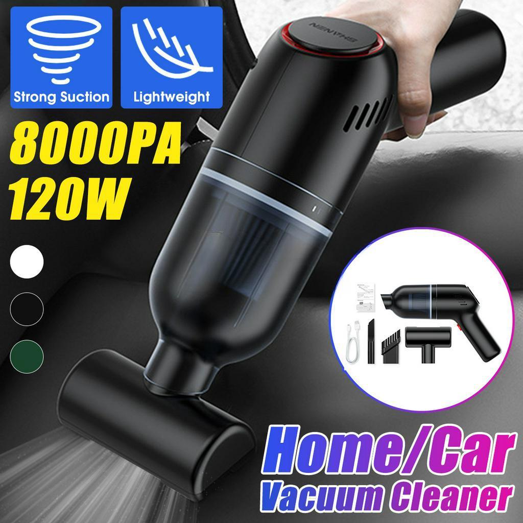 7.4V 8000Pa Wireless Charge Suction Powerful Portable Car Vacuum Cleaner 120W Portable Handhold Rechargeable Battery Home Duster