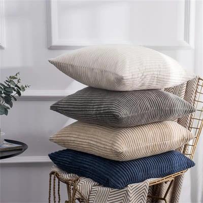 Büyük minder örtüsü Supersoft Kadife Yastık Kılıfı Çizgili Dekoratif Yastık Örtüsü Yatak Kanepe Kanepe Bahar Ev Dekor