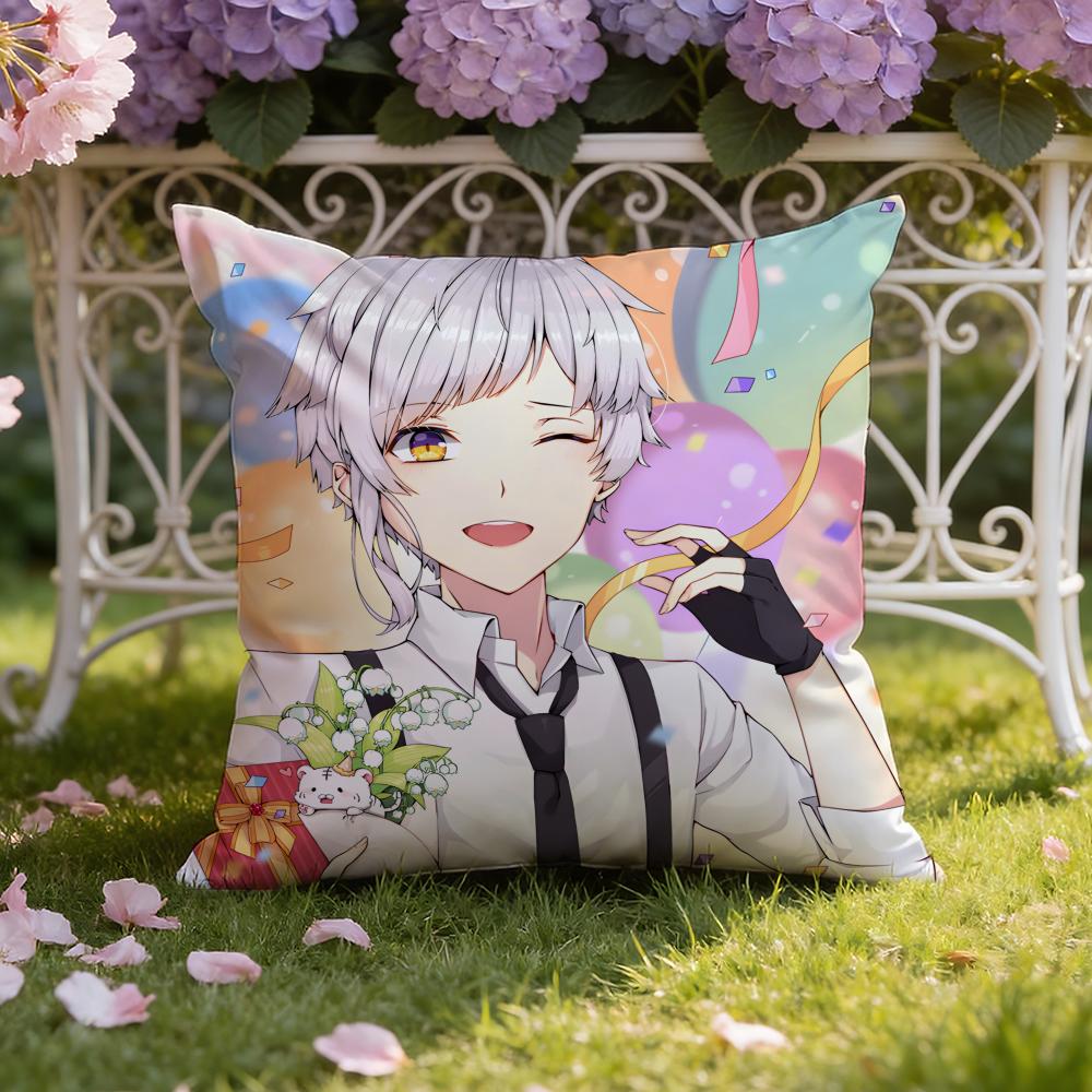 B-Bungo Stray AnimeCani Copricuscino Casa e Auto Copricuscino a Doppia Scena: Reversibile per un Comfort Premium