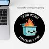 1/2/3Pcs Flaming Dumpster Mouse Pad Round Waterproof Home Office Gaming Computer Laptop Mousepad Desk Mat with Non-slip Rubber Base PC Accessories