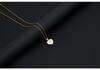 Gold Shell Pendant Necklace with English Alphabet - European & American Trend In Titanium Steel Chain