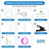 Outdoor Misting System for Cooling, Misters for Outside, Mist hose + a Brass Adapter(3/4"),Umbrella, Canopy, Backyard, White
