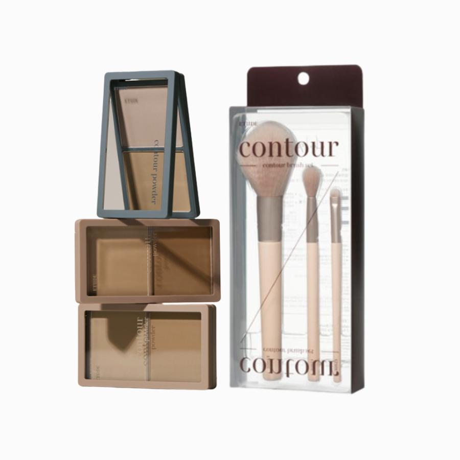 Etude Contour Powder + 3 Brushes Special Set