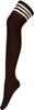 Thigh Warm Stockings [Euyqs] Over-the-knee Socks, Knee-High (#10 Black/Brown/Navy)