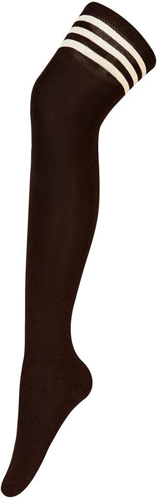 Thigh Warm Stockings [Euyqs] Over-the-knee Socks, Knee-High (#10 Black/Brown/Navy)