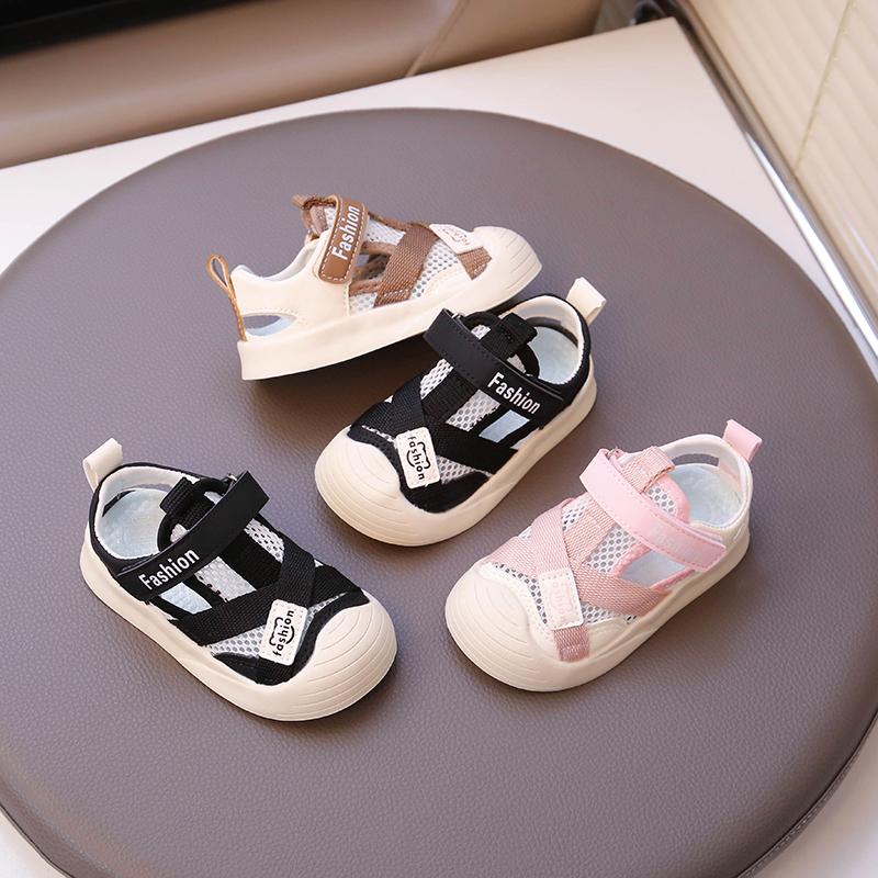 Kids Casual Shoes Mesh Breathable Children Tennis Shoes Toes Capped 2025 Summer New Boys Girls Sports Sandals Hook&loop Trendy